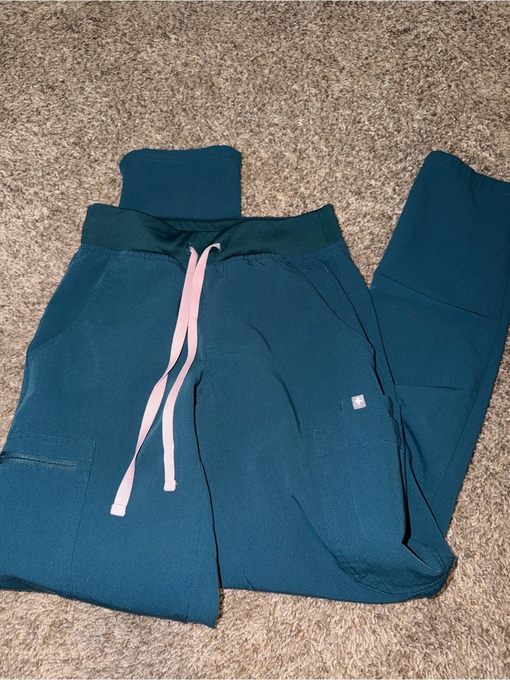 Figs women’s dark teal Yola skinny scrub pants xxs/tall